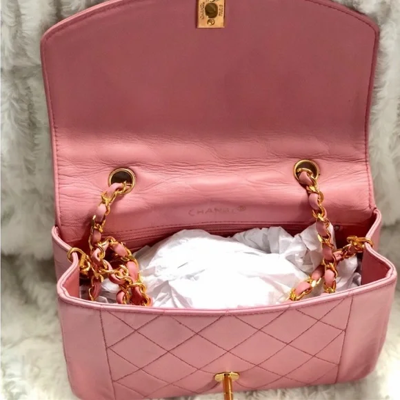 RARE Chanel Reissue 2.55 Princess Diana Classic Pink Lambskin Bag - Picture 6 of 8